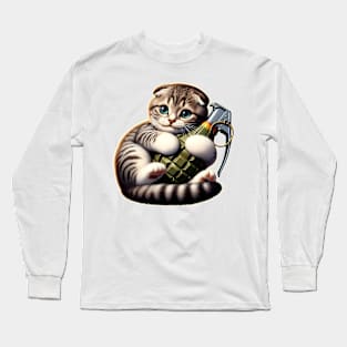 Cat and Grenade Long Sleeve T-Shirt